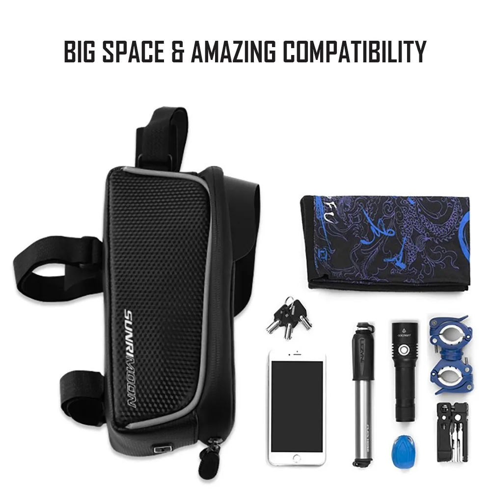 

Bicycle Bag Front Frame MTB Bike Bag Waterproof Touch Screen Top Tube 6.2 Inch Phone Bag Case Cycling Accessories
