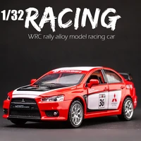high simulation 132 alloy lancer evolution gt3 car model pull back with sound and light sports car toy free shipping collection