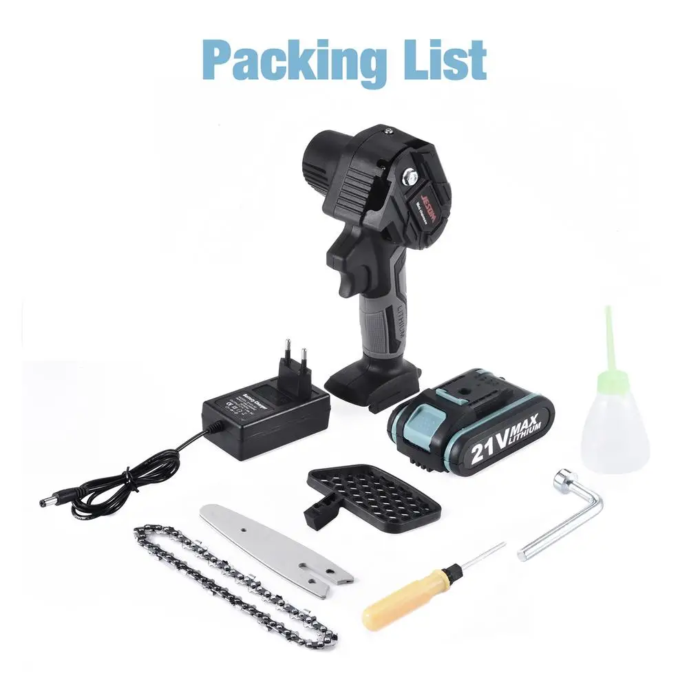 

21V 4-inch Hand-held Electric Saw Mini Chainsaw Household Garden Logging Mini Electric Chain Saw For Woodworking Garden Tools