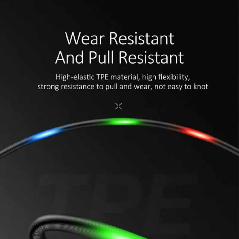 Colorful LED Light Flash Magnetic Fast Charging Micro USB Type C Cable Charger For iPhone XS X 8 7 Samsung USB C Cable