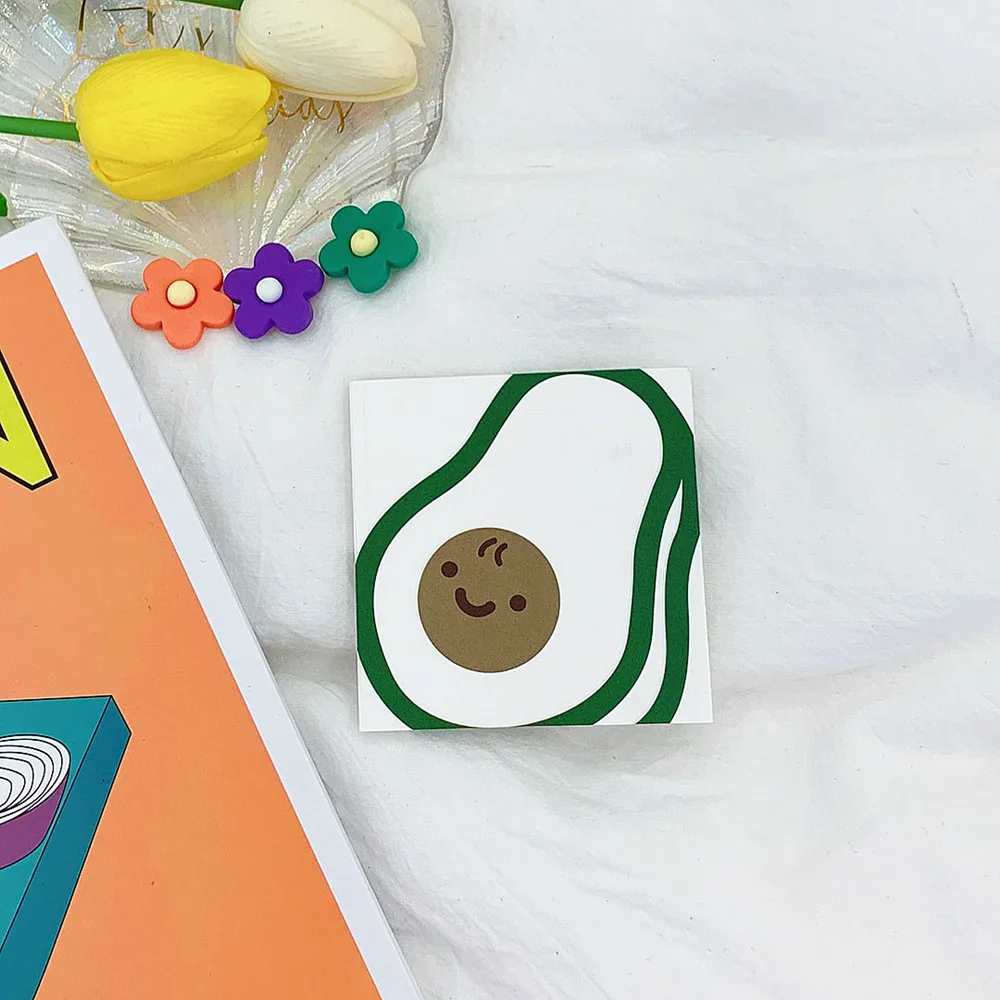 50 шт./компл. милый блокнот для записей с фруктами авокадо клубника Мультяшные