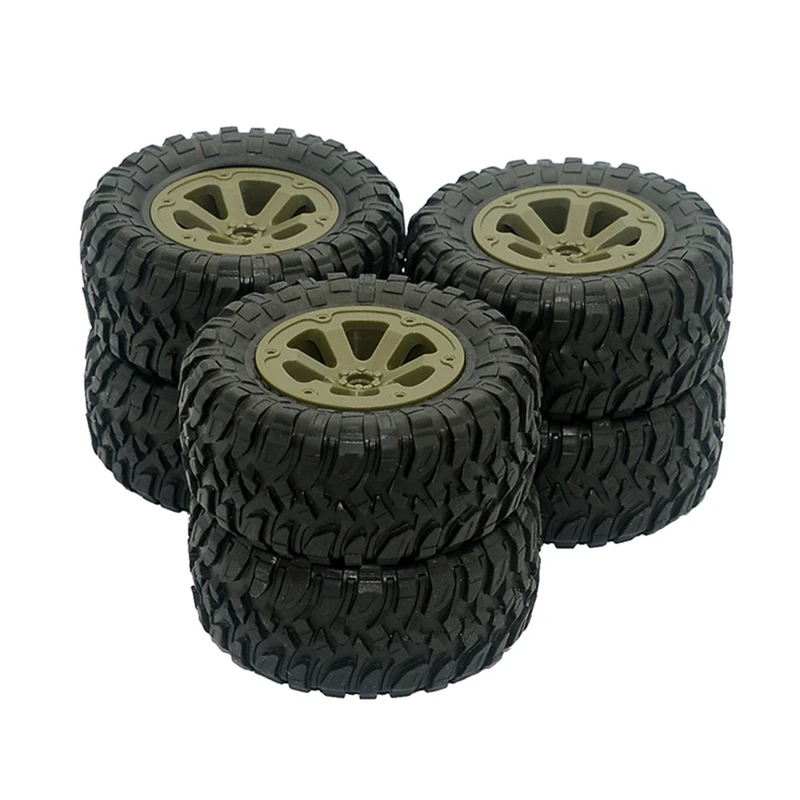 

6PCS FY004-15 33mm Width RC Car Tires Tyre Wheel Upgrades Accessories for Fayee FY004A 1/16 6WD RC Car Spare Parts