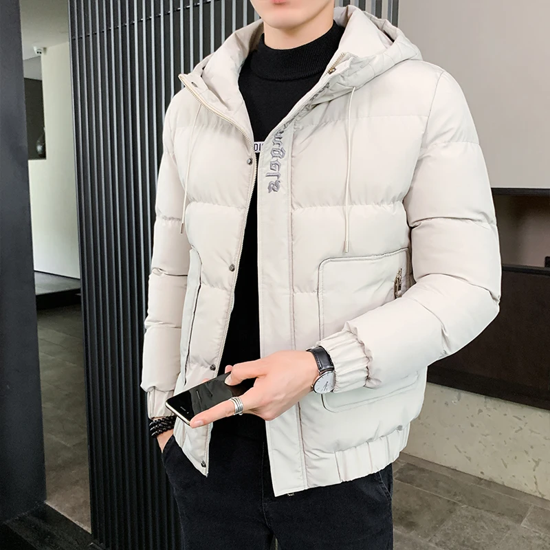 Padded jacket for men 2020 Winter new trend slimming down cotton suit winter casual and loose solid color Overcoats