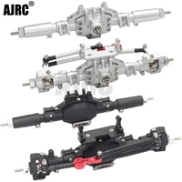 ajrc diamond shaped aluminum alloy complete front rear axle for 110 rc crawler truck axial scx10 ii 90046 90047 rgt 86100