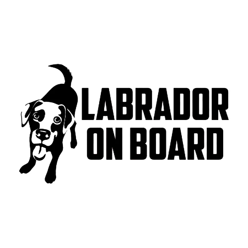 S51813# Black Transparent Car Stickers Vinyl Decal Labrador On Board Decorative Accessories Creative Laptop Helmet - купить по