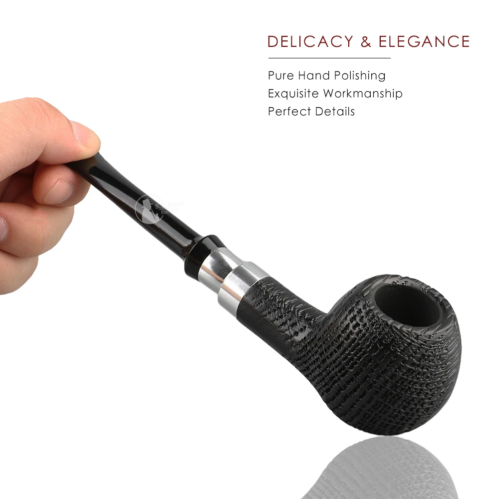 Трубка для курения OKA прямого типа с настоящей ручной работой. Повышает качество хорошо. С полными аксессуарами.