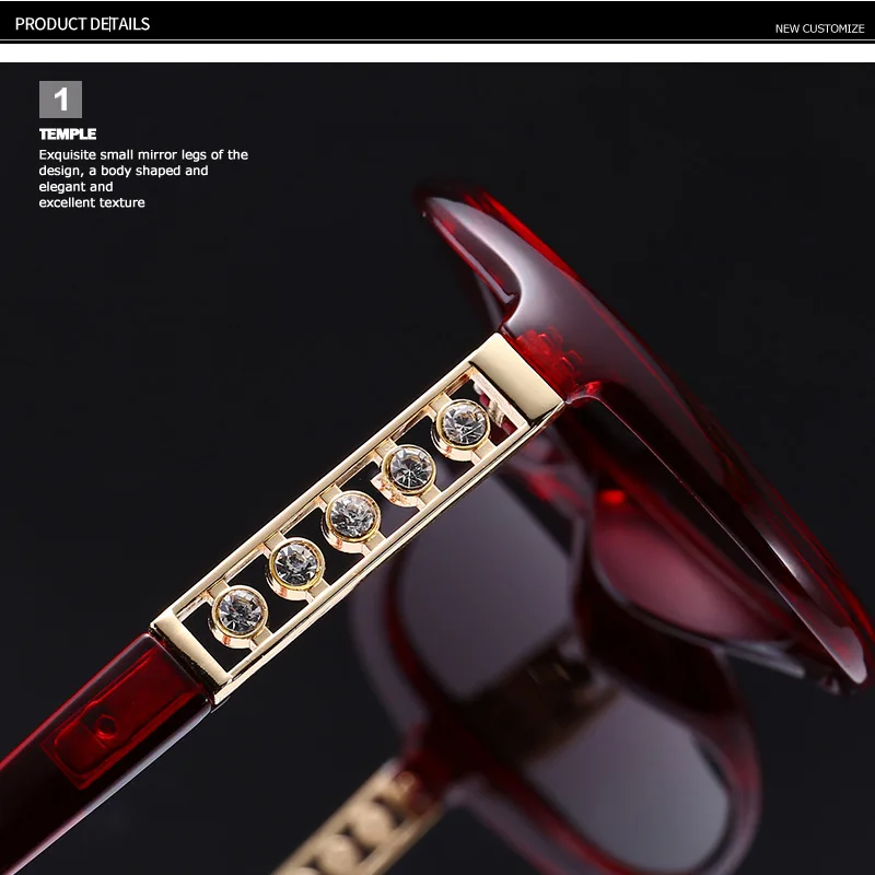 Zerosun поляризационные солнцезащитные очки женские стразы для женщин модные