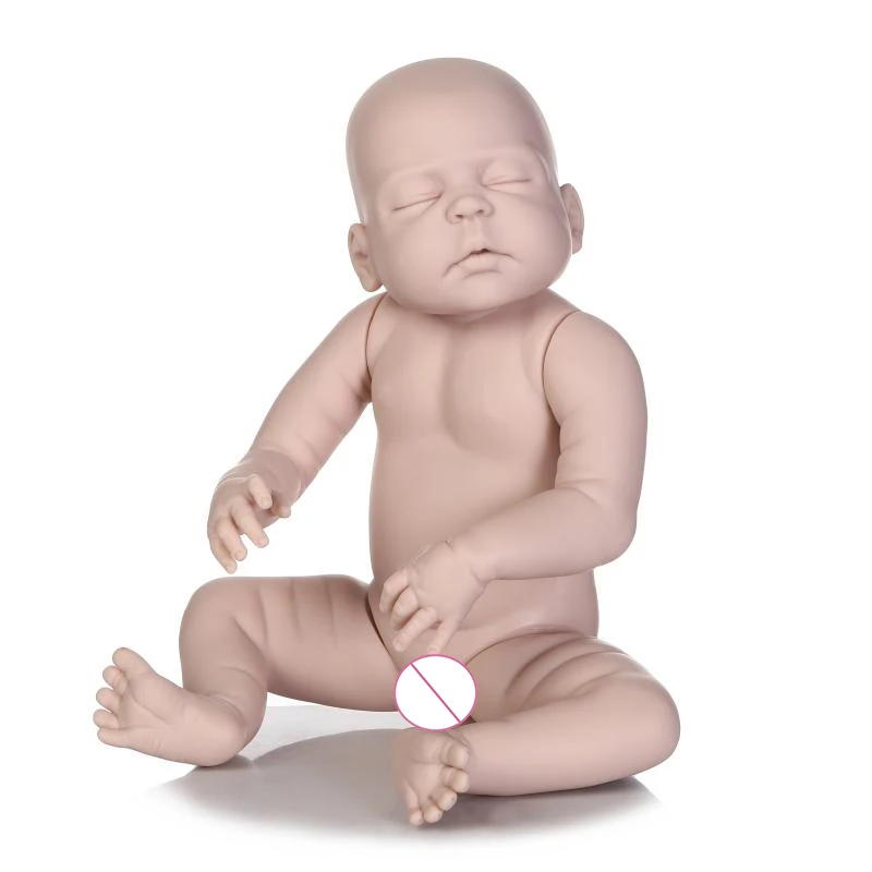 

Full silicone vinyl baby reborn kit for 22inch Rebirth Infant Mould girl boy bebe Reborn Doll Kit Prototype