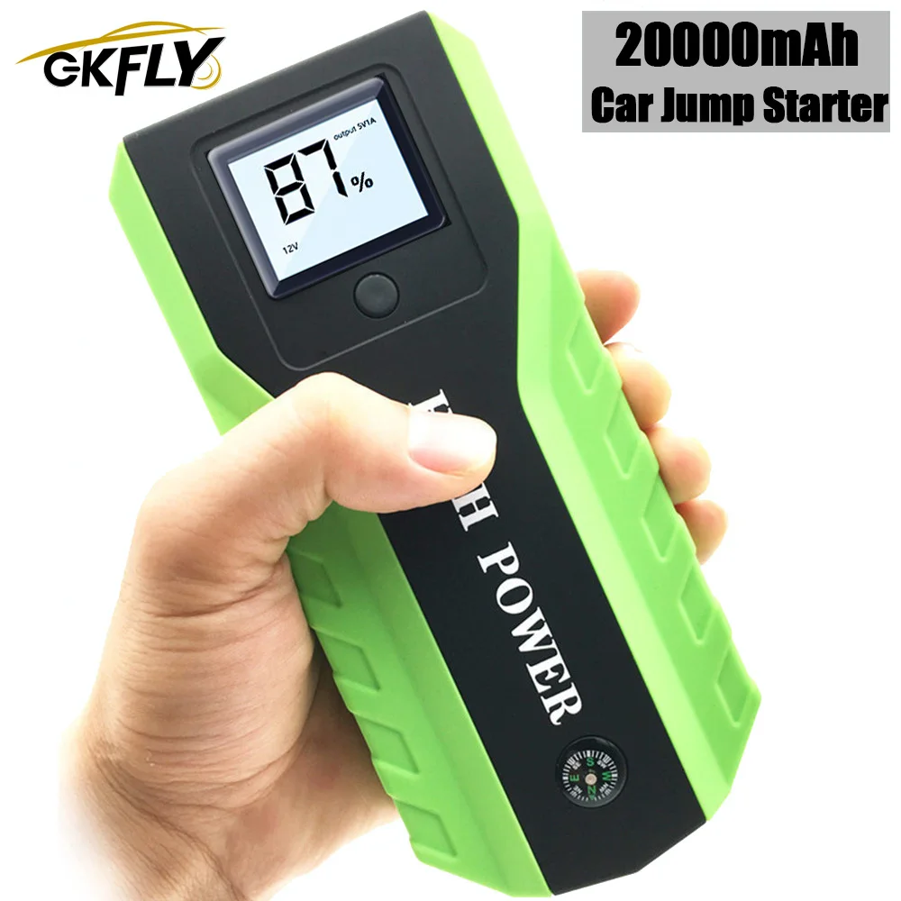 GKFLY многофункциональное 20000 мАч 12 В пусковое устройство 1000А автомобильный