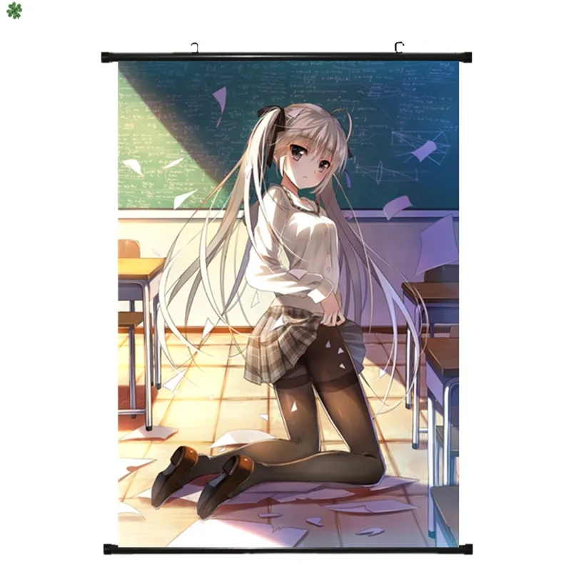 Japanese Decorative Picture Anime Yosuga no Sora Nao Yorihime & Kasugano Kazuha Migiwa Home Decor Wall Scroll Poster | Дом и сад