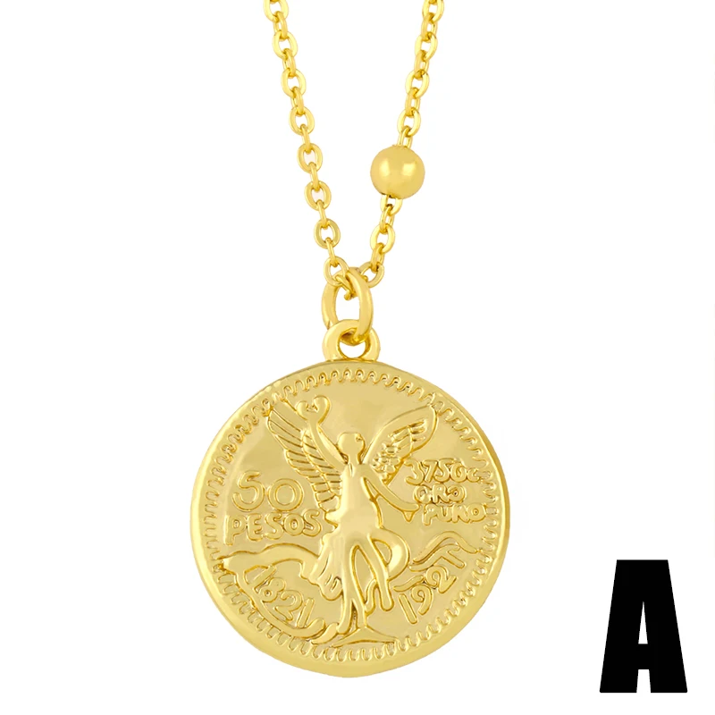 Цепочка с золотыми бусинами кругого диска ожерелье солнце Для женщин