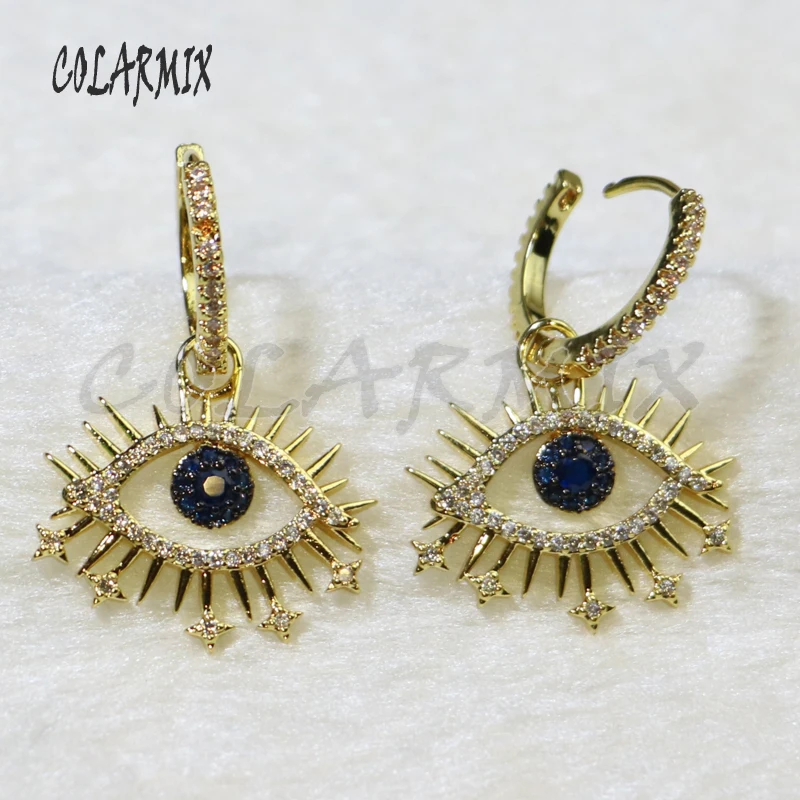 5 пар серьги в виде глаз красивые крючки ювелирные изделия с кристаллами