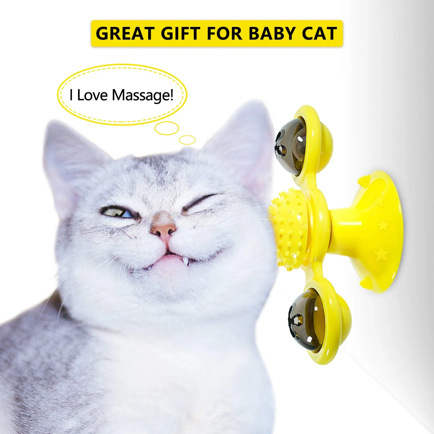 Интерактивная ветряная мельница игрушки для кошек портативная щетка ухода за