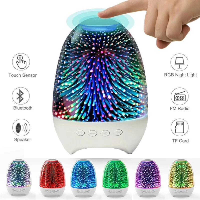 2021 New Night Light Bluetooth Speaker LED Dazzling Lights Audio Galactic Star Pattern Rechargeable Portable | Электроника