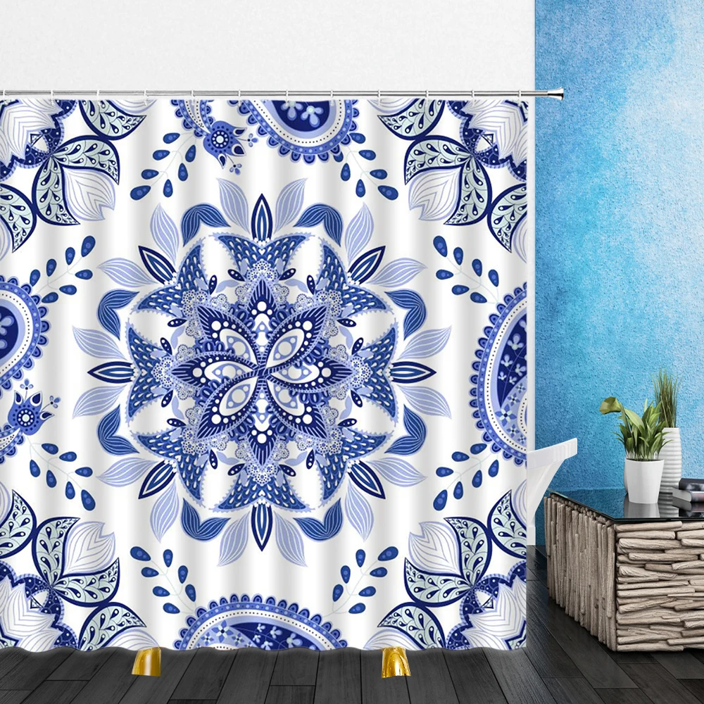 

Simplicity personality Shower Curtains Colorful Mandala Pattern 3D Print Bathroom Home Decor Waterproof Polyester Cloth Curtain