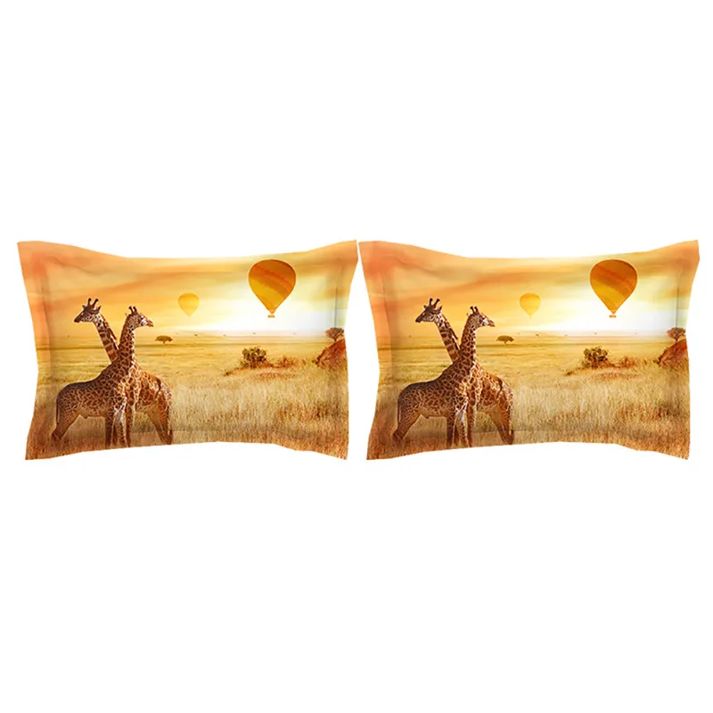 

Cartoon bedding set luxury giraffe quilt cover pillowcase set children's full size quilt cover bed