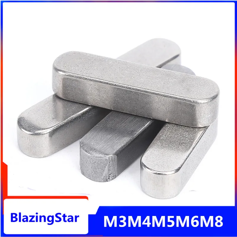 M3 M4 M5 M6 M8 GB1096A  304 Stainless Steel Flat Key Rounded A Square Article Annul Material Just
