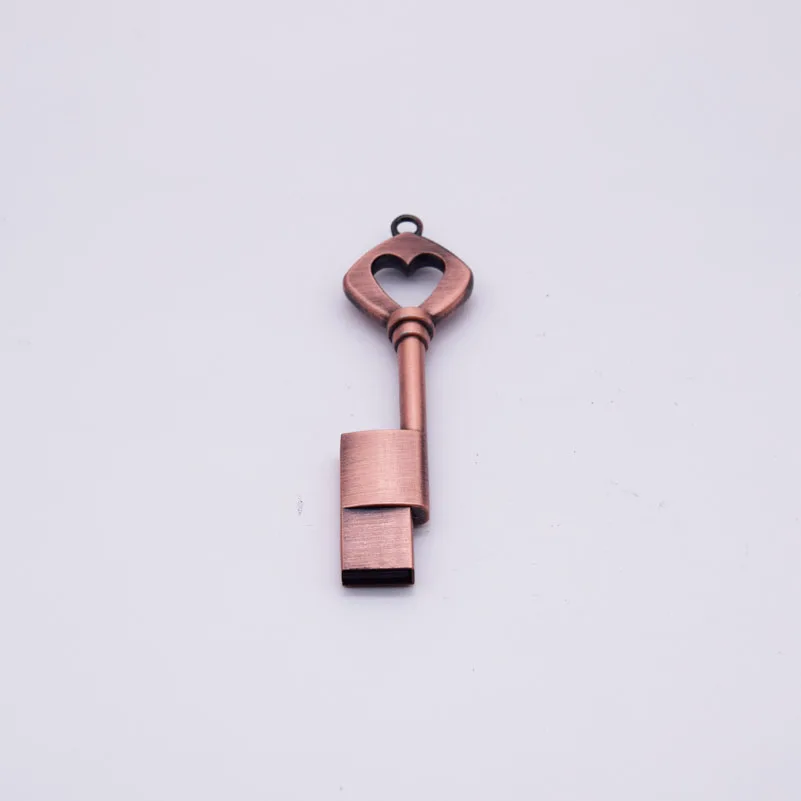 Usb флеш накопитель в форме сердца медный 2 0 дюйма 4 ГБ 16 32 8 Гб|USB флэш-накопители| |