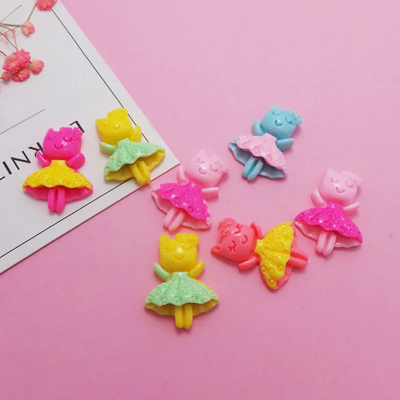 50 шт. Kawaii плоские бусины принцесса кабошон с плоской задней поверхностью