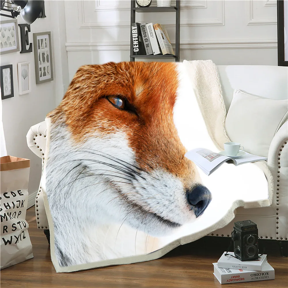 

Лисий лев тигр шерпа пледы одеяло для девочек подростков дети животное покрывало бархат плюшевая кровать одеяло на диван кровать теплый по...