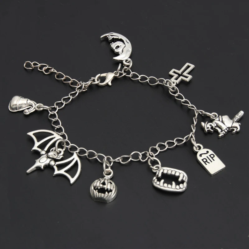 1 шт. очаровательный браслет на Хэллоуин череп с тыквой топор призраком День