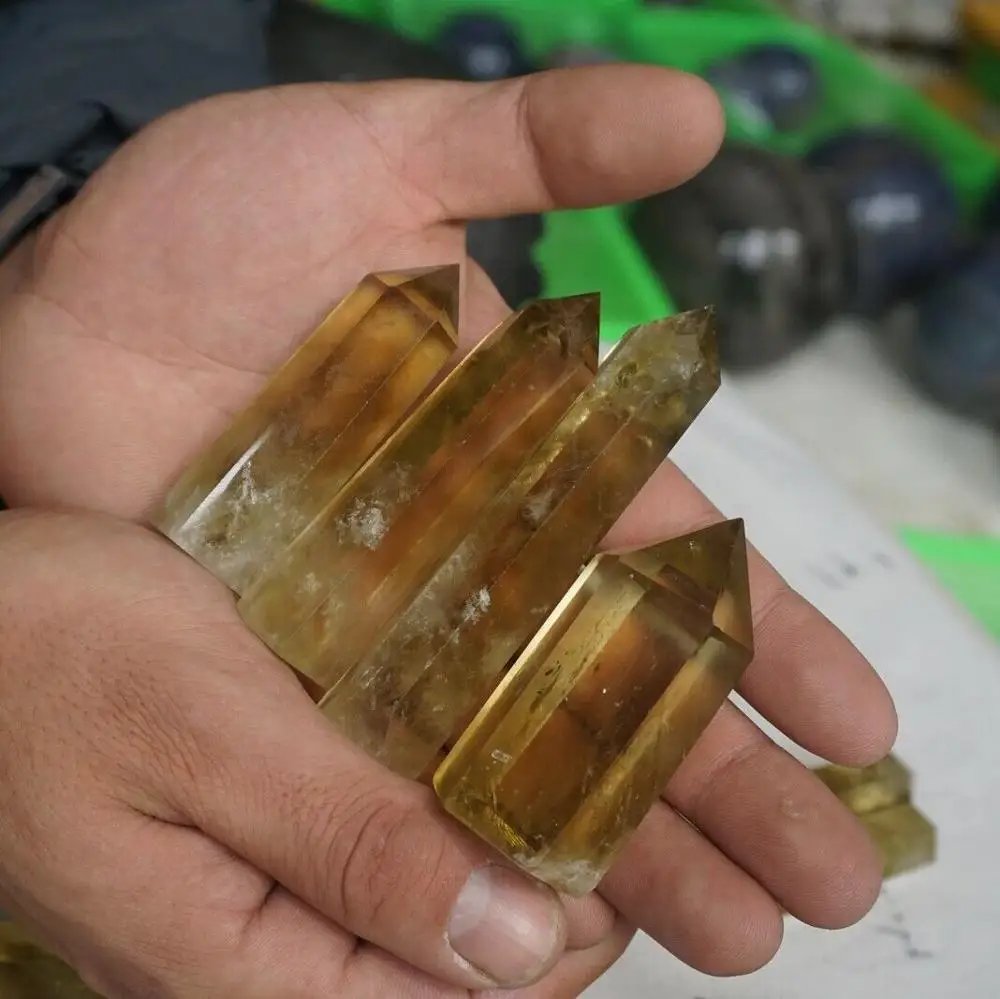 2.2LB 20 шт. природный радужный цитриновый кварцевый кристаллический пункт башни полированное исцеление Китай. Оптовая цена CDHC включена.