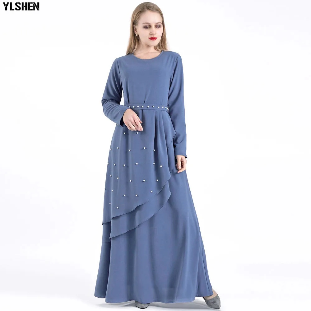 Мусульманское платье Abaya в Дубае роскошное высококлассное вышитое жемчужное