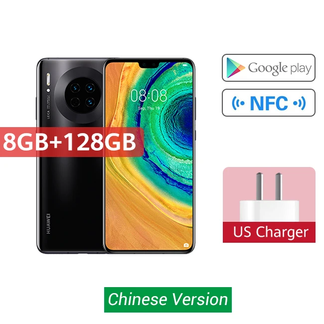 8G 128G Black huawei mate 30 смартфон 40MP Тройная задняя камера 6,62 ''полный экран Kirin 990 27W беспроводной QC Скидка 600 руб. /. При заказе от 5500 руб. /Промокод: newyear600 / Количество ограничено,торопи - Цвет: 8G 128G Black