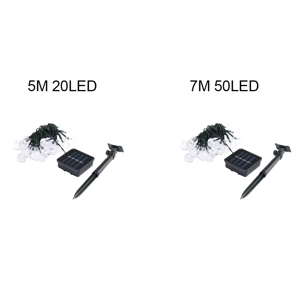 Светодиодный светильник на солнечной батарее с хрустальным шаром 5 м 7