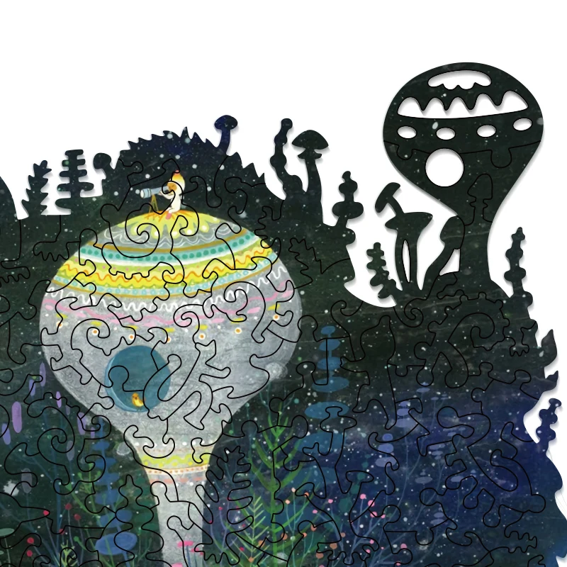 

Island of life Irregular Jigsaw Puzzle Fidget Toys Wooden Puzzle High difficulty Dreamy For Adults Kids Toy gift