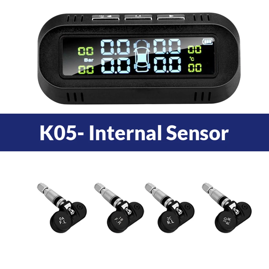 K05- Internal Sensor E-ACE солнечная система контроля давления в шинах, система контроля давления, интеллектуальное Предупреждение о температуре шин с 4 датчиками - Тип: K05- Internal Sensor