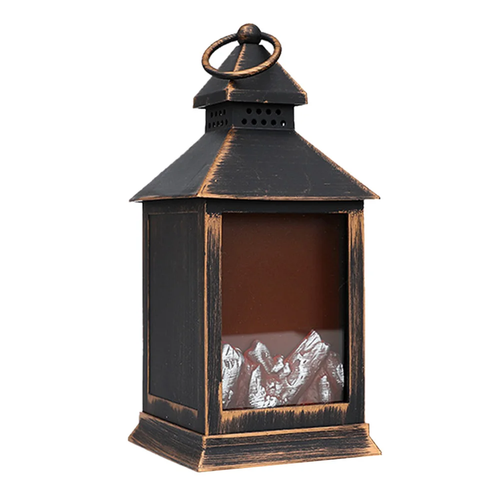 

Vintage Light Holiday Party Decoration Halloween Lantern Night Light Creative Fireplace Lamp Flame Lamp Xmas Ornament