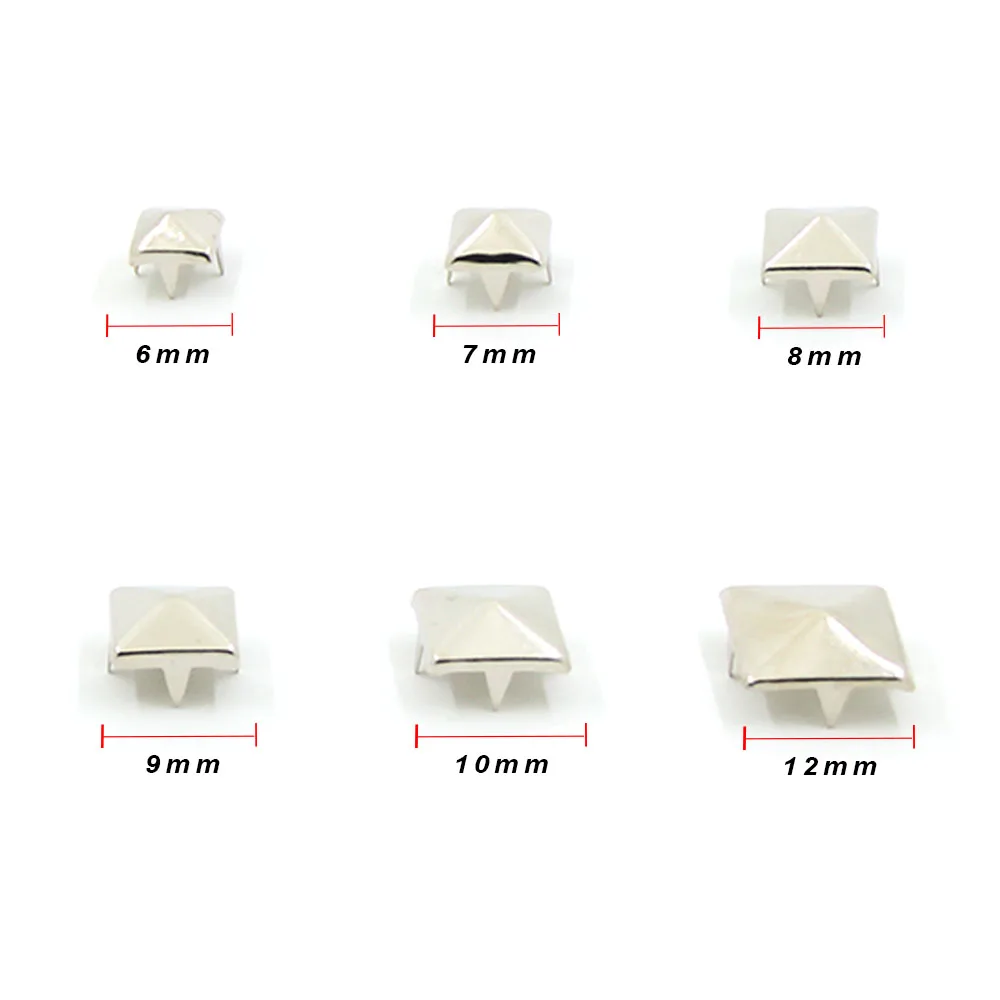 Золотые Заклепки металлические Квадратные для одежды 6-12 мм 100 шт. | Дом и сад