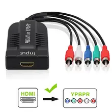 HDMI-compatible To YPbPr Component 5RCA RGB Video Converter 1080P Adapter R/L Audio Output For TV PC TVBOX,VHS,VCR,DVD Recorders