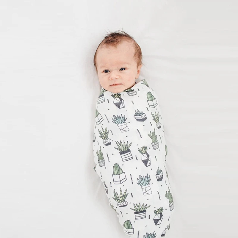 

2 Pcs/Set Baby Receiving Blanket Cap Infants Sleeping Swaddle Wrap Hat Newborn Photography Props Accessories