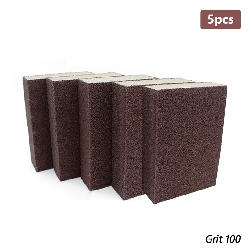 

5pcs Sponge Sand Block Polishing For Office Bathroom Kitchen Accessories Cleaning