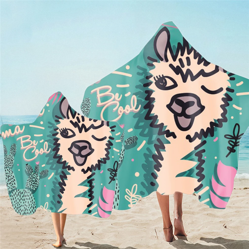 Бесплатная доставка подарок единорог лама альпака Be Cool No Drama полотенце с