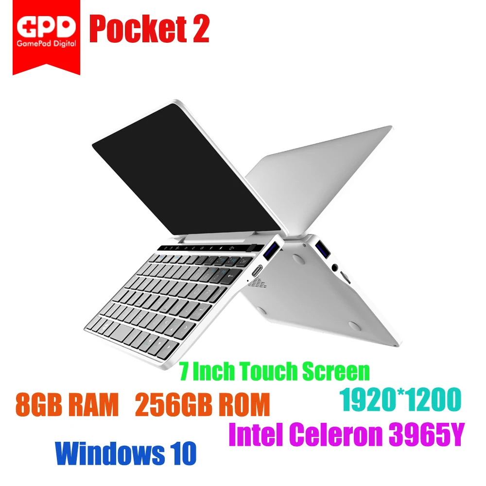 GPD Карманный 2 Мини ПК 8 Гб 256 ГБ 7 дюймов сенсорный экран GPD Pocket2 карманный ноутбук Intel Celeron 3965Y Windows 10