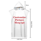 Банные полотенца из микрофибры с 3D-принтом на заказ, пляжные полотенца с капюшоном для взрослых, мужские и женские банные халаты