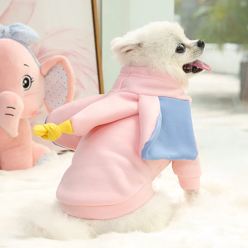 Толстовки с капюшоном для домашних питомцев изображением слона из мультфильма