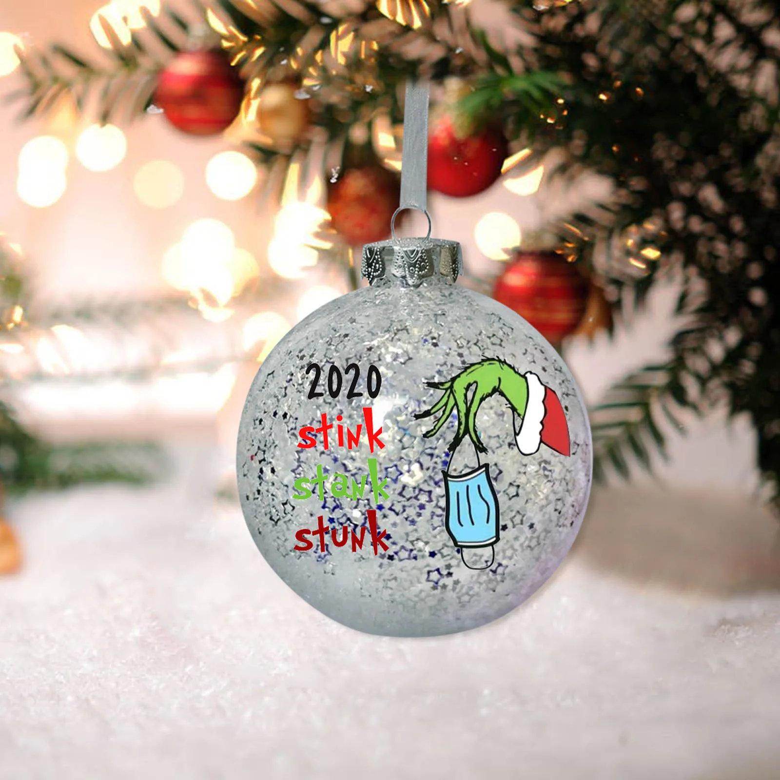2021 Рождественские шары украшения Xmas мячики елочные с звезд зыбучих песков