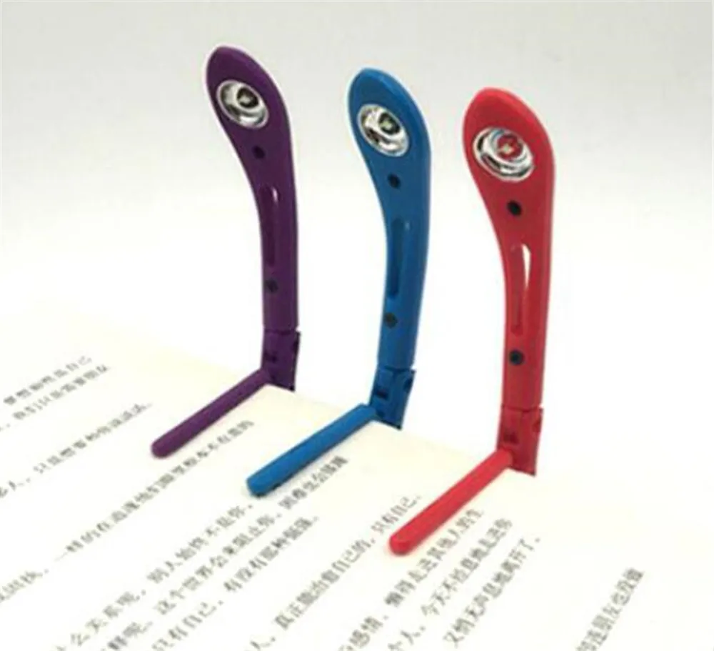 Новинка 200 шт./лот лампа для чтения книг с клипсой Складная Светодиодная ночник