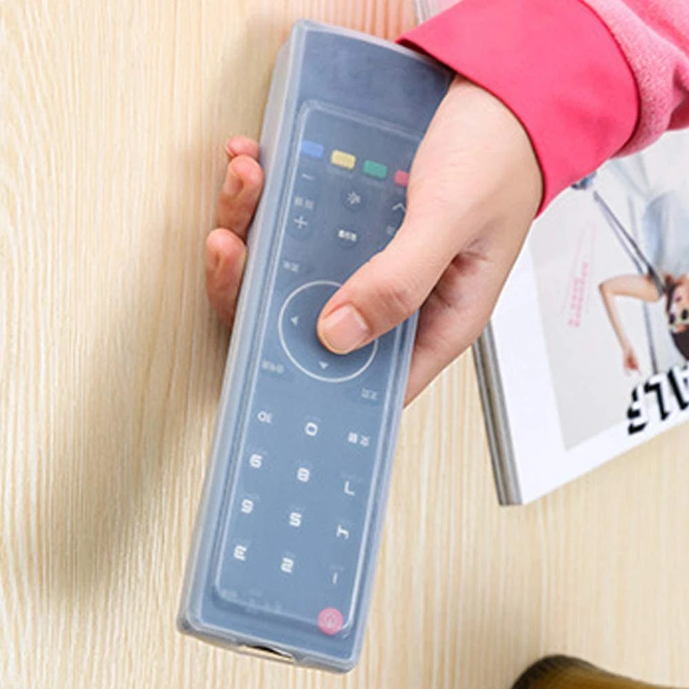 

Soft Silicone Cover Air Condition Control Case TV Remote Control Cover Transparent Dust Protect Protective Storage Bag Portable