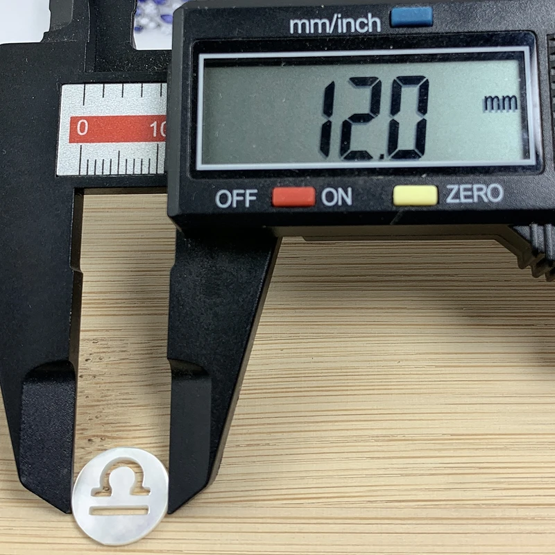 

Round Twelve Zodiac Constellation Beads Jewelry Making Accessories Natural Mother Of Pearl shell