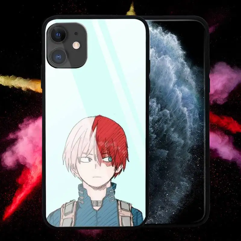 

My hero academia Phone Case Tempered glass For iphone 6 6S 7 8 plus X XS XR 11 12 mini PRO MAX