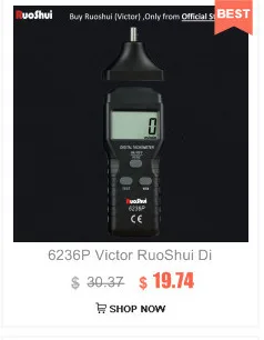 RuoShui VC6238P Цифровой Стробоскоп бесконтактный RPM фотоэлектрический измеритель скорости вращения Спидометр tacometro teser