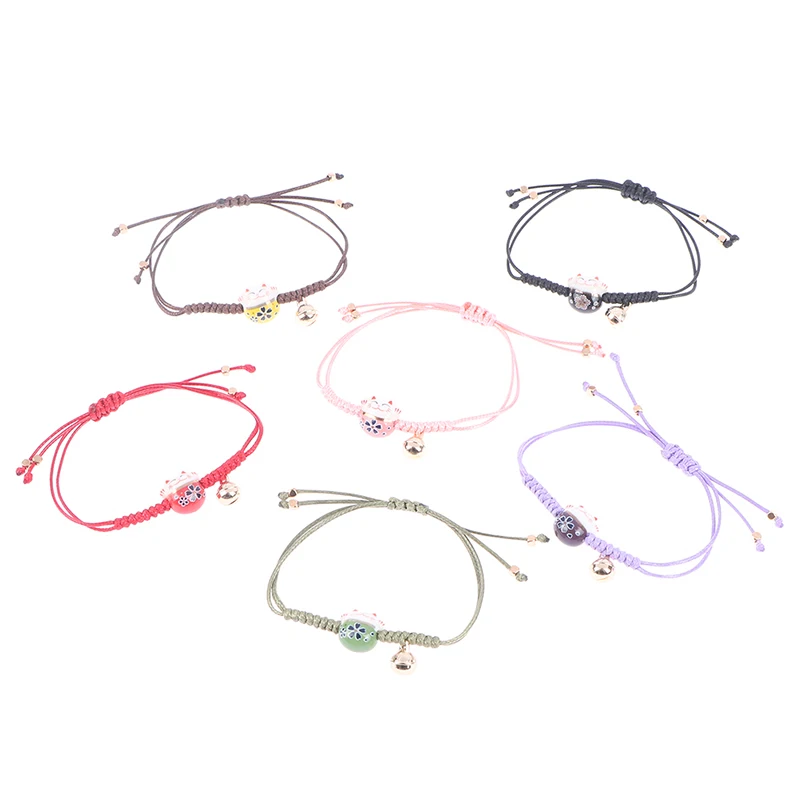 

Женский Регулируемый Браслет «Счастливый Кот» ручной работы