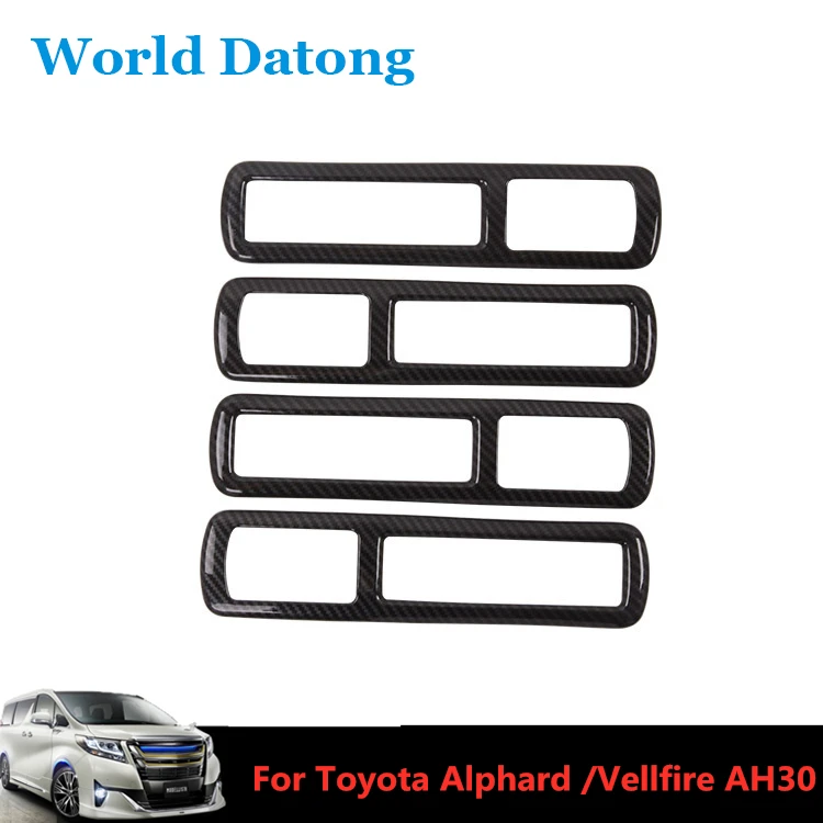 

Carbon fiber Drawing Interior Car Rear Upper Air Outlet Frame ABS Trim for Toyota Alphard / Vellfire AH30 2016-2019