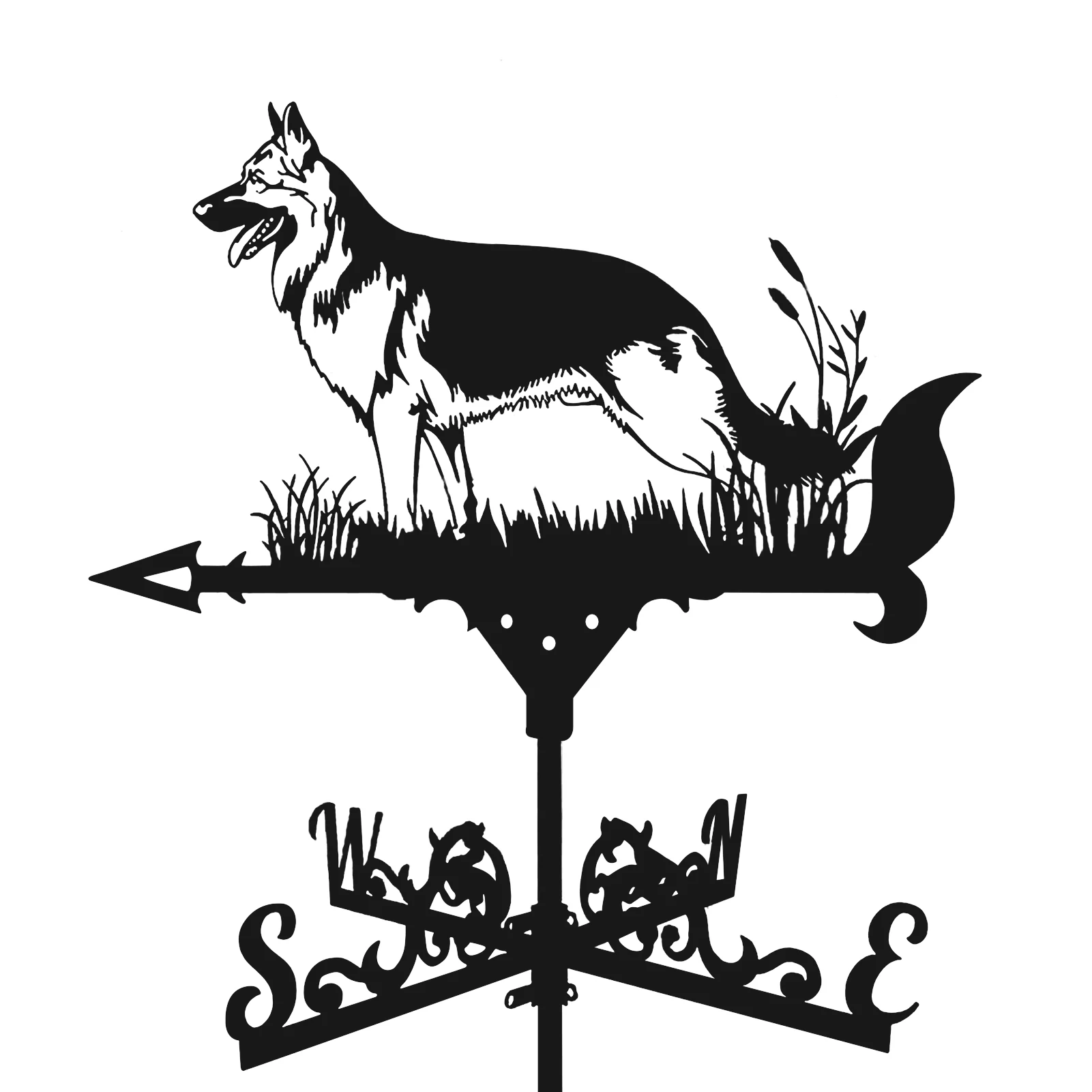

Dog Weathervane Weather Vane Wind Direction Indicator Cute Dog Metal Retro Iron Weathervane For Garden Weather Vane Graceful