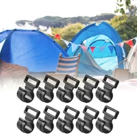 10pcslot installed tent hooks camping caravan awning wind rope clip tent clip windproof clips